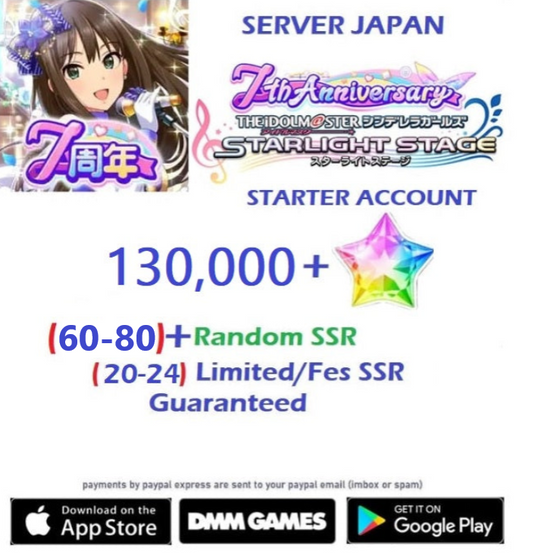 (Japan Server)  130000+ StarJewels  Idolmaster Cinderella Girls Starlight Stage Reroll Starter Account