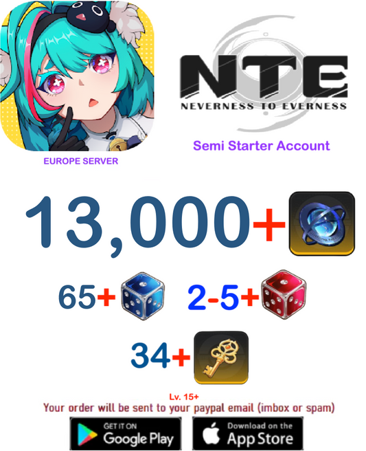 [Europe Server][BUY 1 - GET 2[ ???+ Annulith  Neverness to Everness Starter Account