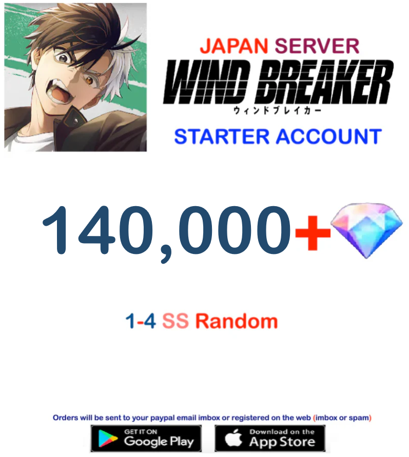 (Japan Server)  ?? Gems Wind Breaker  Rebel Heroes Starter Account