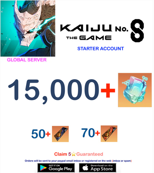 [Global  Server][INSTANT DELIVERY] ?? + Crystals  KAIJU NO. 8 THE GAME  Starter Reroll Account v2
