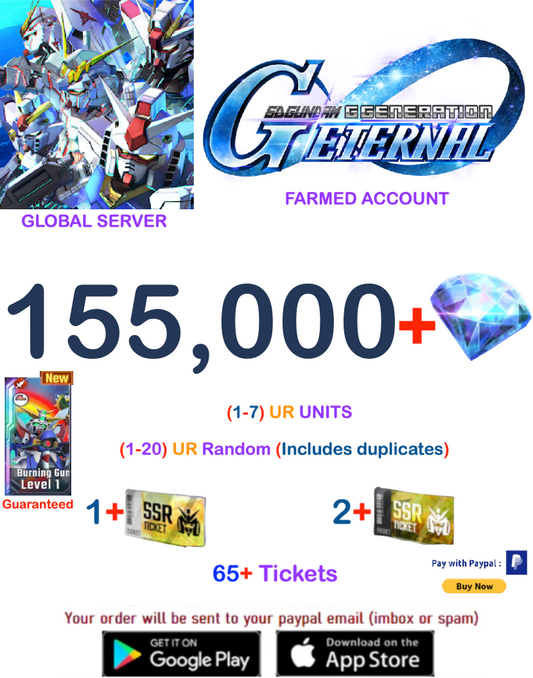 [Global Server] Gundam G Generation ETERNAL Farmed Account v2