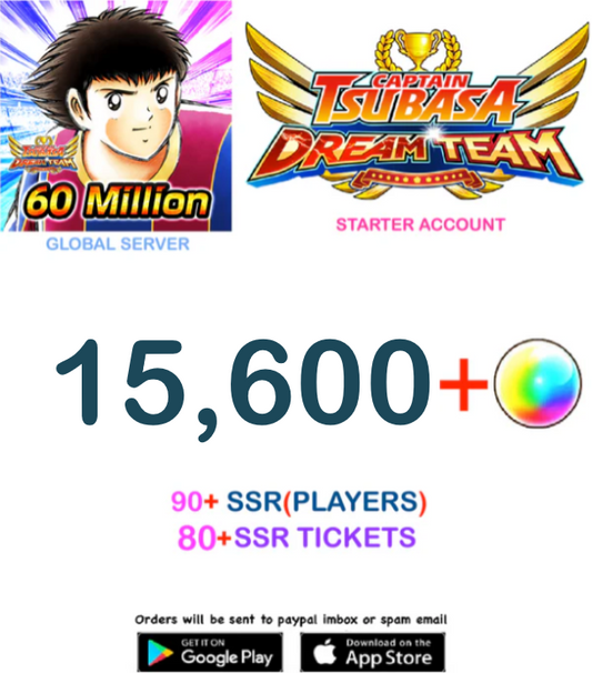 [GLOBAL SERVER] 15600+ DreamBalls   Captain Tsubasa : Dream Team  Starter Account v4