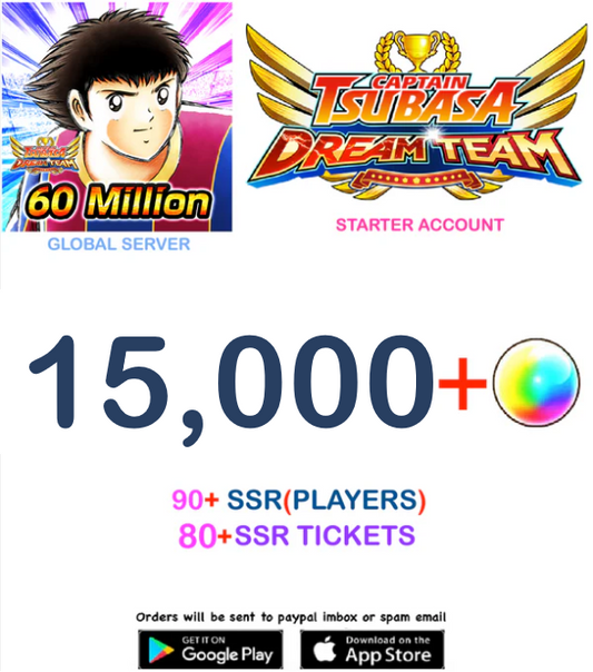 [GLOBAL SERVER] 15000+ DreamBalls   Captain Tsubasa : Dream Team  Starter Account v4