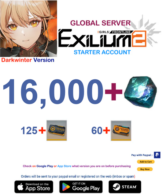 (Global Server-America- DarkWinter)  16.000 + Collapse Piece GIRLS' FRONTLINE 2: EXILIUM Starter account