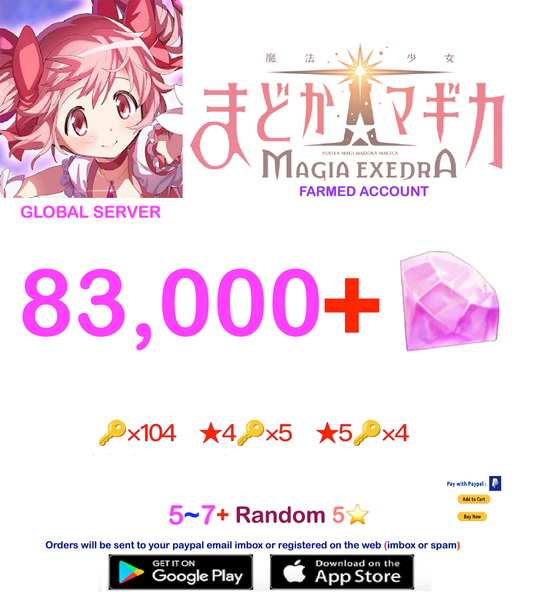 (Global Server)  ?? Magica Stones Madoka Magica  Farmed account  v3
