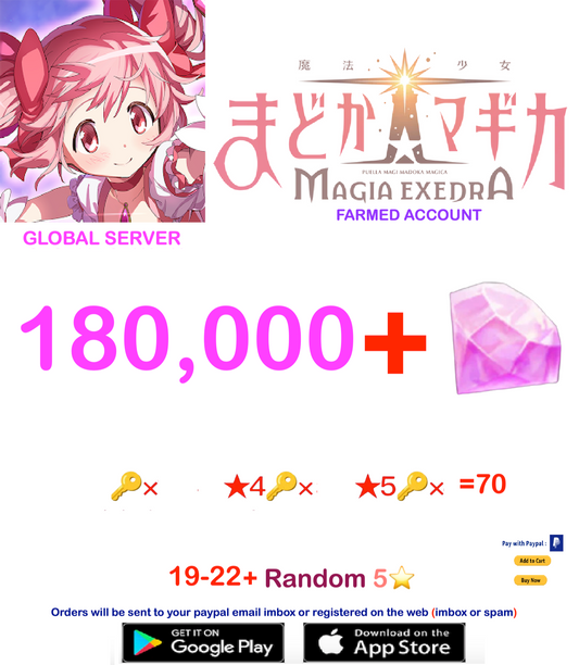 (Global Server)  ?? Magica Stones Madoka Magica  Farmed account  v3