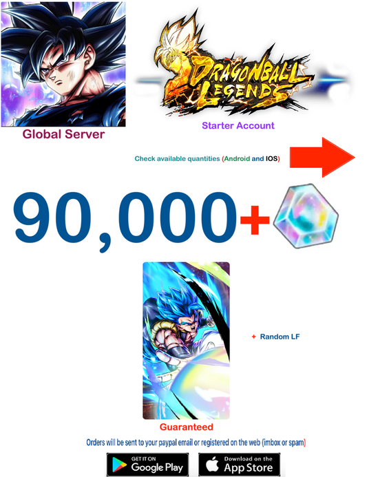(Global Server)(Android-IOS VERSION)  ULTRA Super Saiyan God SS Gogeta  Dragon Ball Legends Farmed Account