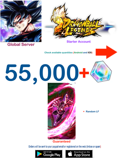 (Global Server)(Android-IOS VERSION)  ULTRA Super Saiyan Rosé Goku Black  Dragon Ball Legends Farmed Account