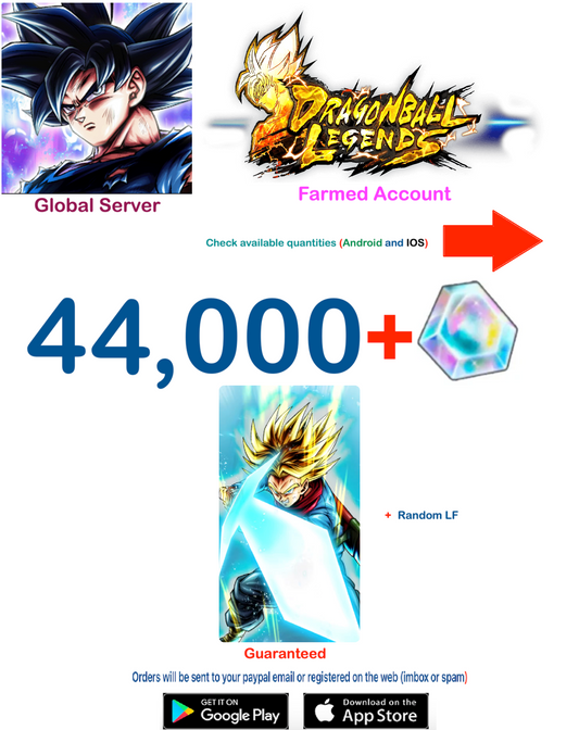 (Global Server)(Android-IOS VERSION)  Super Saiyan Trunks (Adult) Dragon Ball Legends Farmed Account