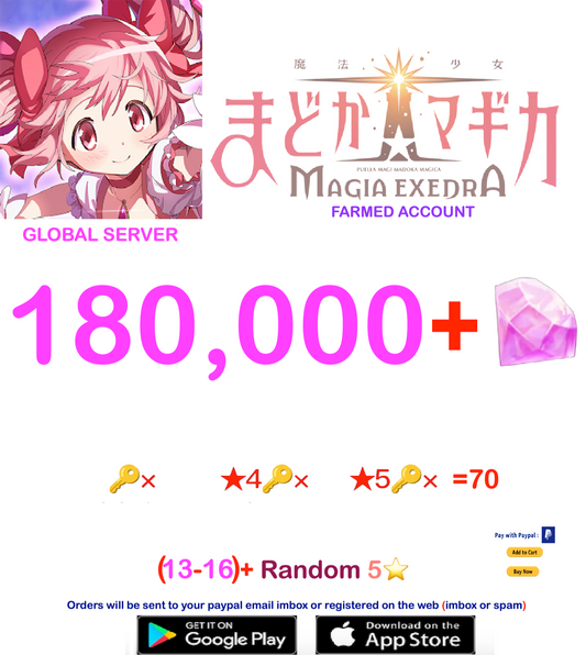 (Global Server)  ?? Magica Stones Madoka Magica  Farmed account v5