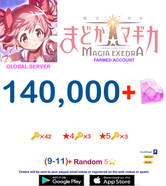 (Global Server)  ?? Magica Stones Madoka Magica  Farmed account
