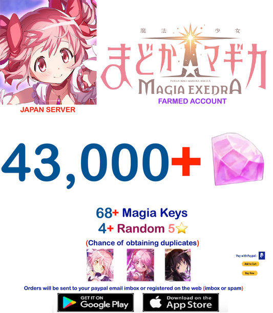 (Global Server)  multiple combinations  Madoka Magica  Farmed Account