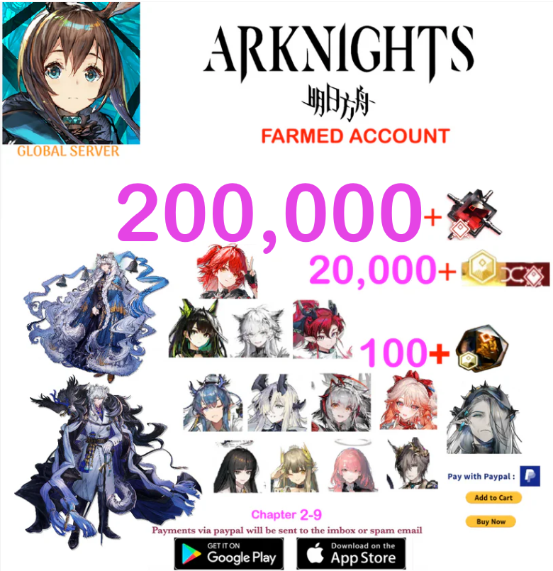 [Global Server] 200,000 +Orundum + SilverAsh , Pramanix   -    Arknights Farmed Account v2