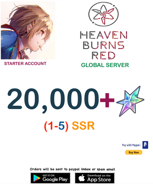 [GLOBAL SERVER ]20,000+ Quartz Heaven Burns Red Starter Reroll Account