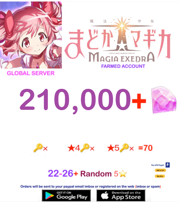 (Global Server)  ?? Magica Stones Madoka Magica  Farmed account  v3
