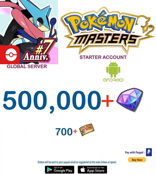 [Global Server/Android Version] 500,000 Gems Pokemon Master Ex  Reroll Starter Account
