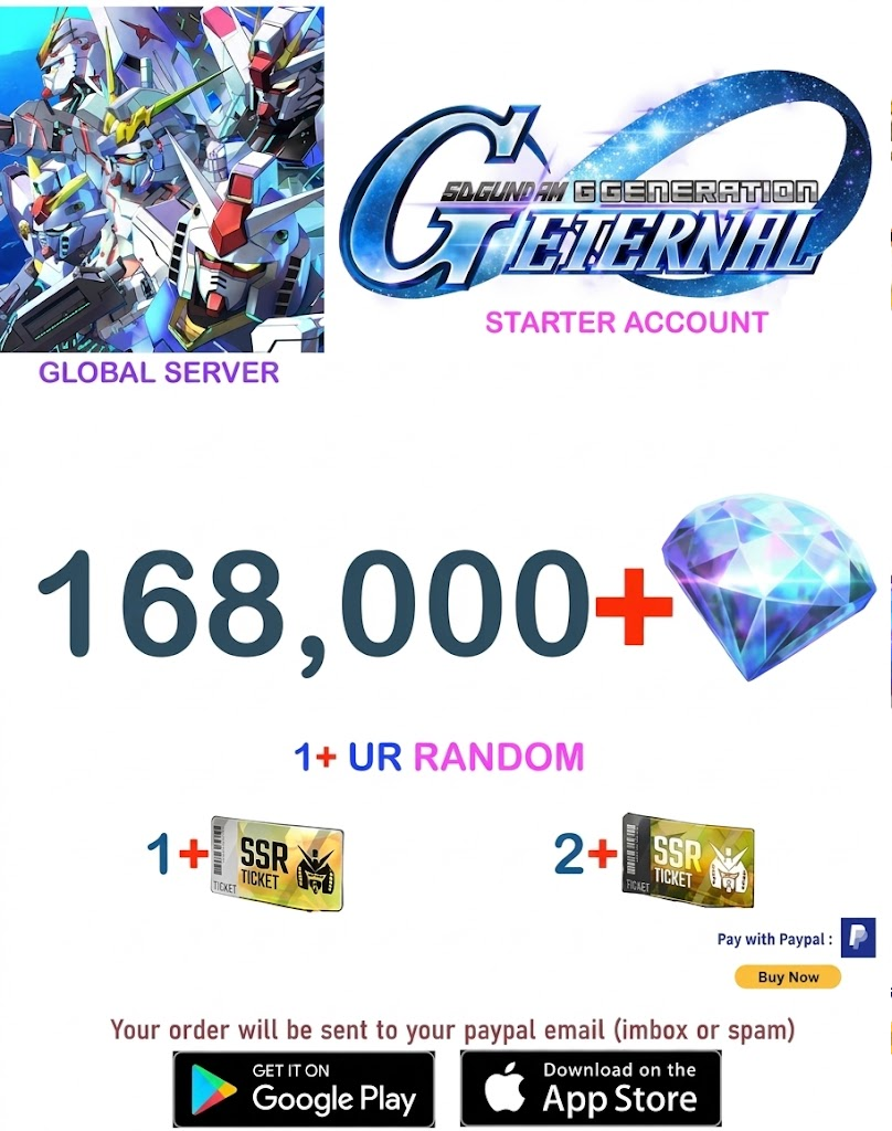 [Global Server/INSTANT DELIVERY]  Gundam G Generation ETERNAL Fresh Starter Account