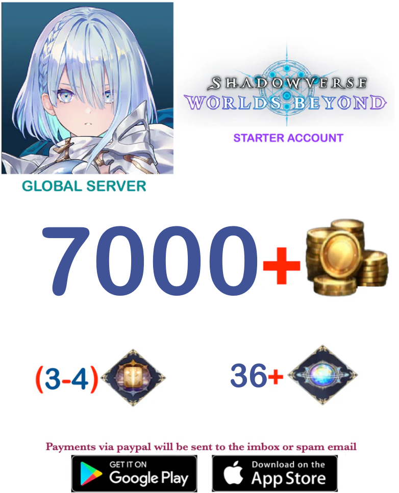 [Global Server/INSTANT DELIVERY] 7000+  Gold Shadowverse: Worlds Beyond Starter Account