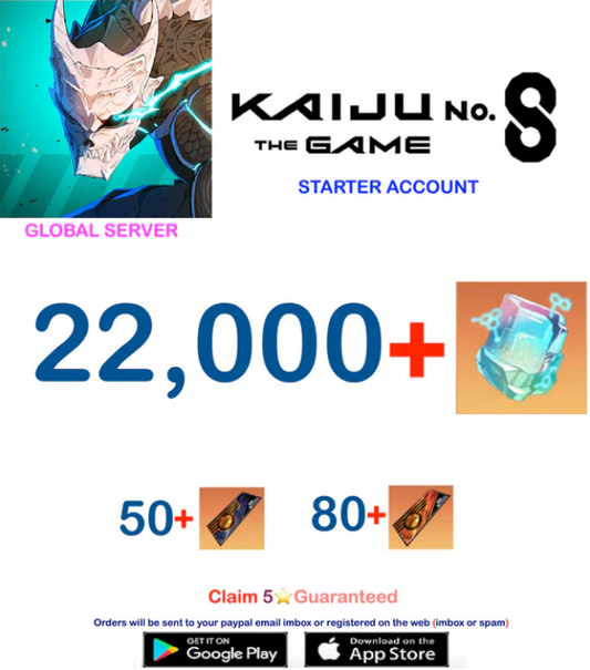 [Global  Server][INSTANT DELIVERY] ?? + Crystals  KAIJU NO. 8 THE GAME  Starter Reroll Account v2