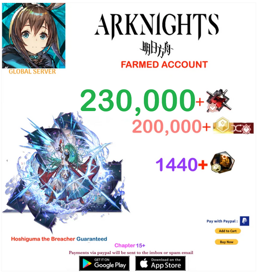 [Global Server] 230,000+ Orundum + Hoshiguma the Breacher  / Arknights Farmed Account v9