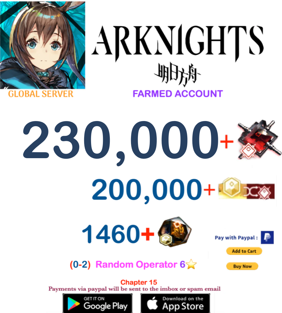 [Global Server] 230,000 +Orundum Arknights Farmed Account