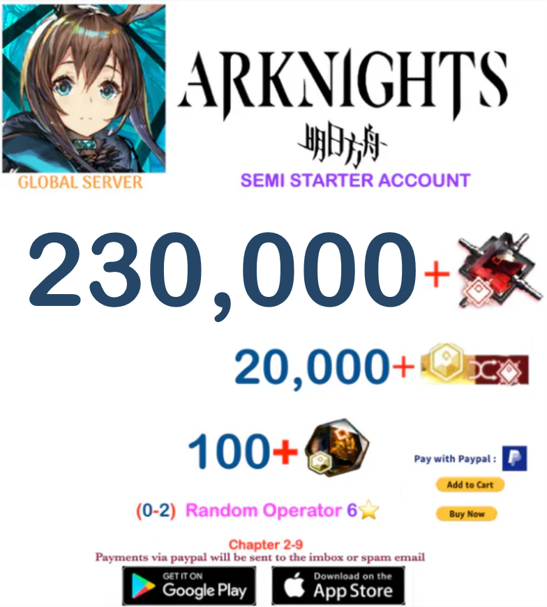 [Global Server] Arknights Farmed Account v2