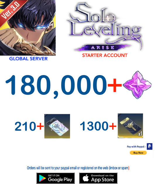 (Global Server)  Solo Leveling ARISE Reroll Starter Account v3