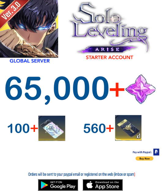 (Global Server)  Solo Leveling ARISE Reroll Starter Account v4