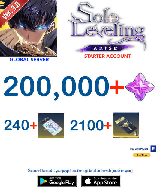 (Global Server)  Solo Leveling ARISE Reroll Starter Account v4