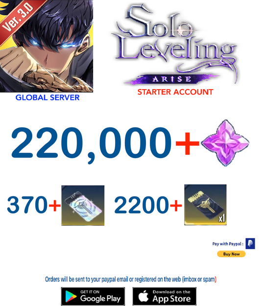 (Global Server)  Solo Leveling ARISE Reroll Starter Account v2