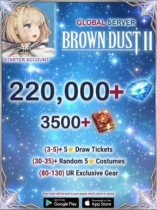 [Global Server/Unlinked] 220,000 Gems  BDust 2 Starter Reroll Account