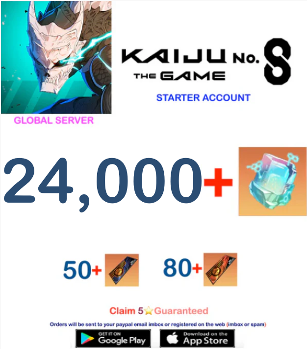 [Global  Server][INSTANT DELIVERY] ?? + Crystals  KAIJU NO. 8 THE GAME  Starter Reroll Account v2