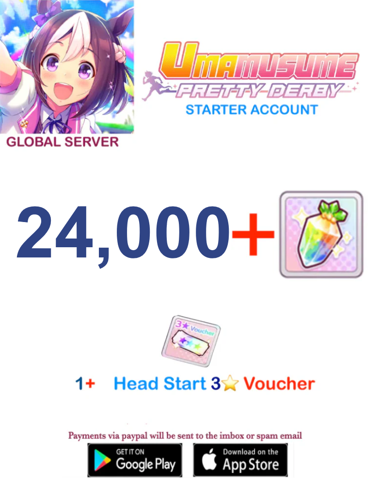 [GLOBAL SERVER] ⭐BUY 2 GET 3⭐  ?? + Gems Uma Musume Pretty Derby Starter Reroll Account v2