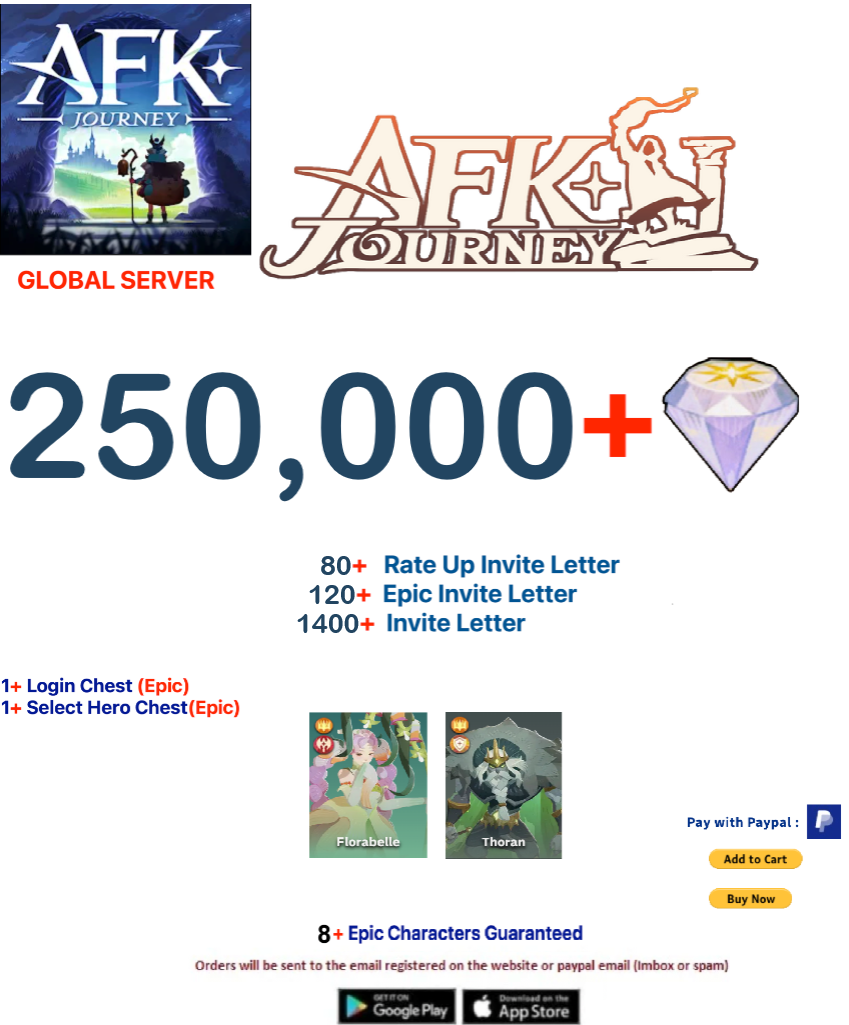 ⭐[Global Server ]⭐  250,000+ Diamonds   AFK Journey Semi-Starter Account