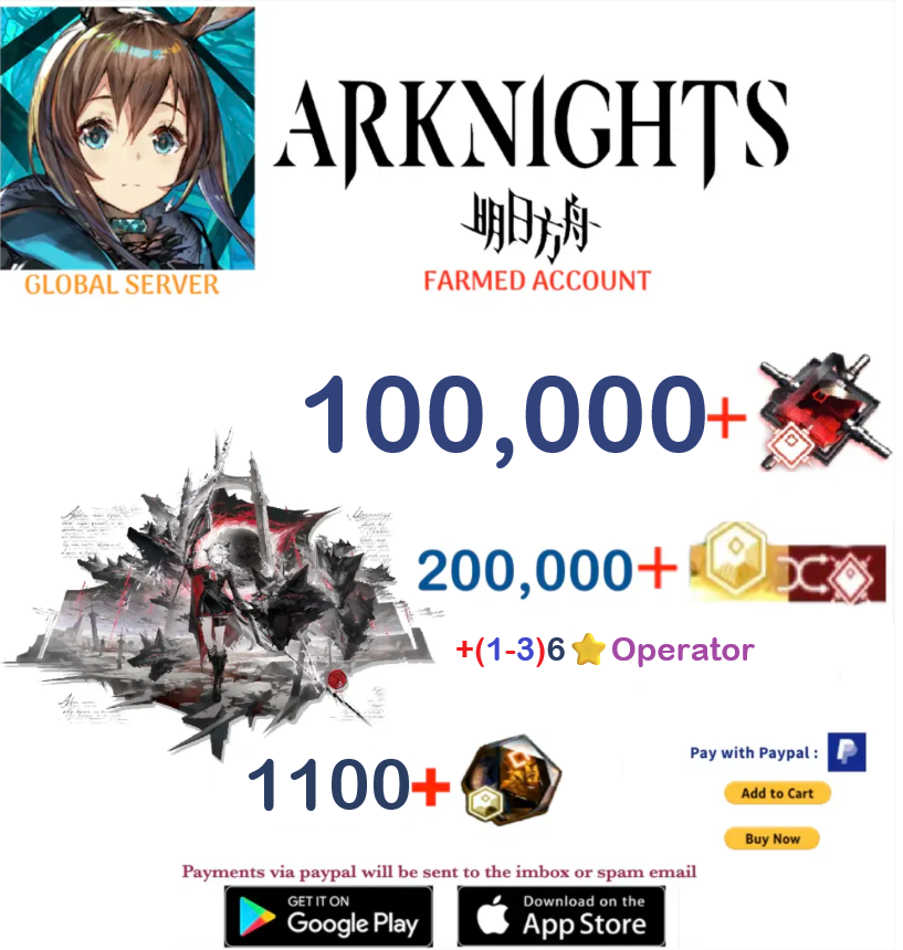 [Global Server] 300,000 +Orundum + Laplace The Decadenza  -    Arknights Farmed Account