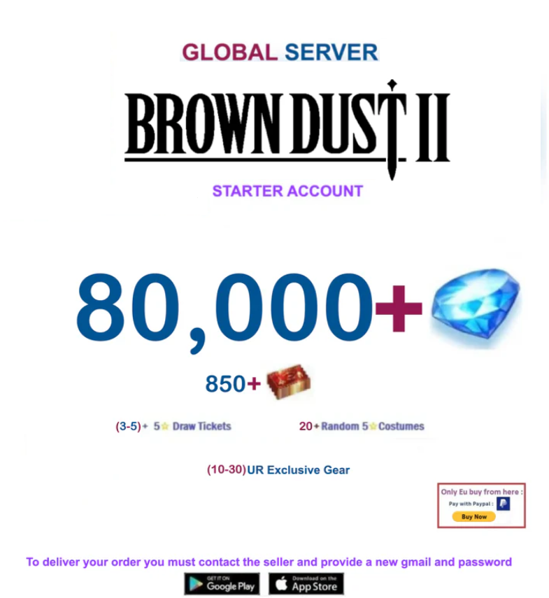 [Global Server/Unlinked] 80,000 Gems  BDust 2 Starter Reroll Account