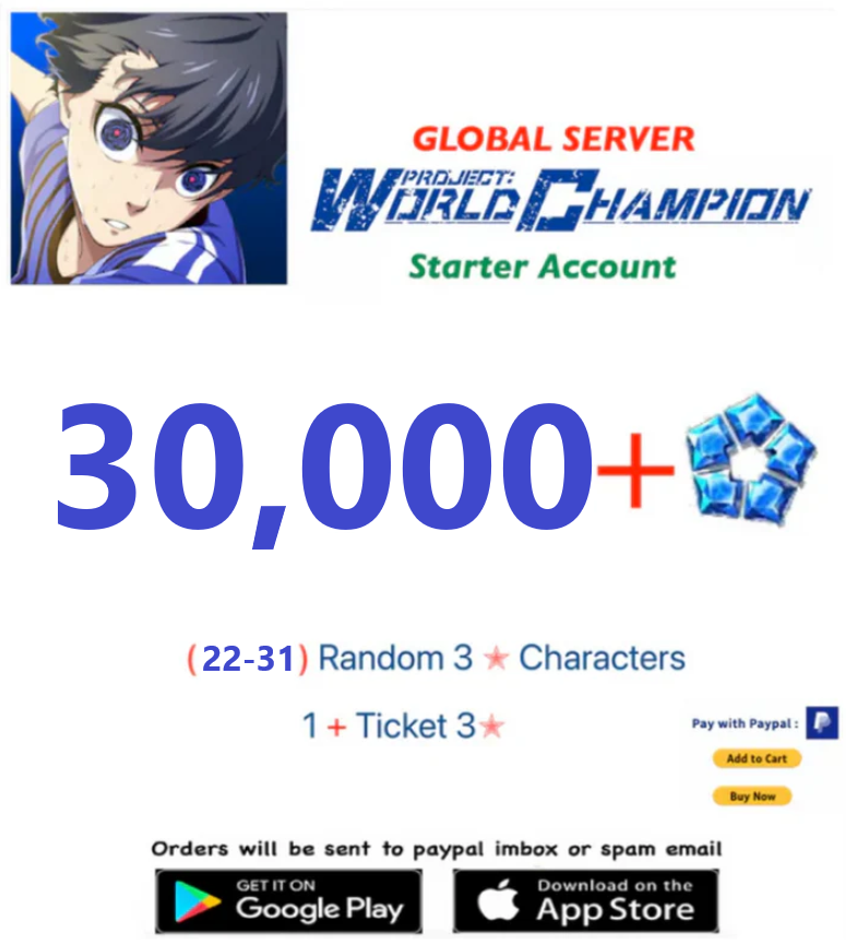 [Global Server] BLUE LOCK Project: World Champion  Reroll Starter Account