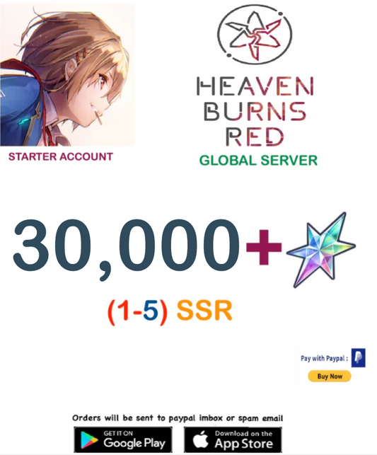 [GLOBAL SERVER]30000 +  Quartz Heaven Burns Red Starter Reroll Account