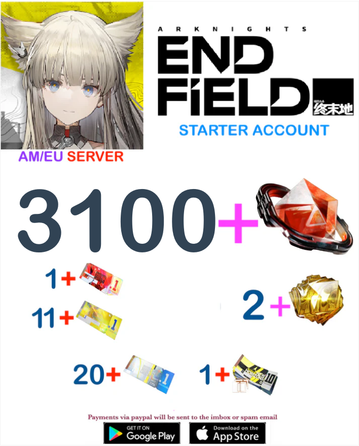 [AMERICA/EUROPE SERVER][INSTANT DELIVERY] 3100+ Oroberyl  / Arknights: Endfield Starter Account(BUY 2-GET 3)