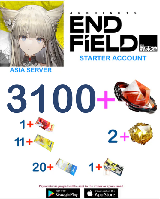 [ASIA SERVER][INSTANT DELIVERY] 3100+ Oroberyl  / Arknights: Endfield Starter Account (BUY 2-GET 3)