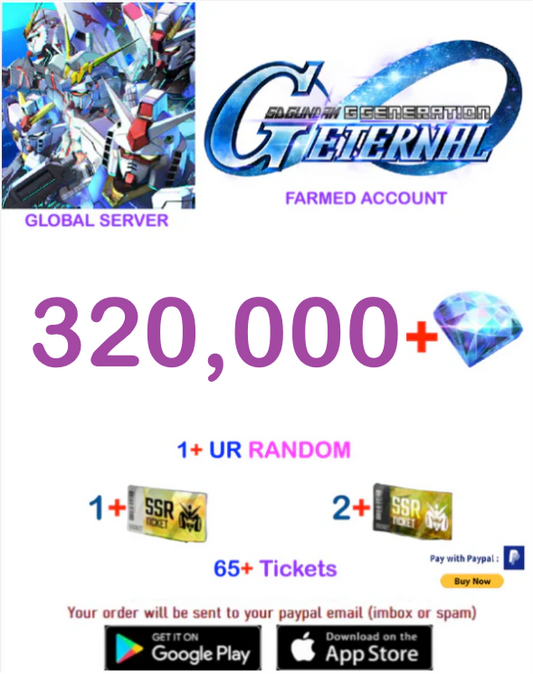 [GLOBAL SERVER/INSTANT DELIVERY]  Gundam G Generation ETERNAL Farmed  Account