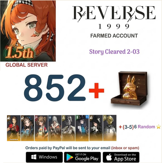 [GLOBAL SERVER][INSTANT DELIVERY] Unilog + 6-Star Reverse: 1999 Farmed Account