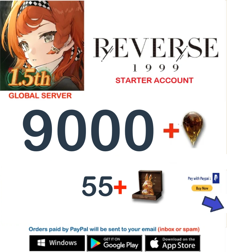 [GLOBAL SERVER] 9000 Gems Reverse Starter Account ( Buy 2- Get 3 )