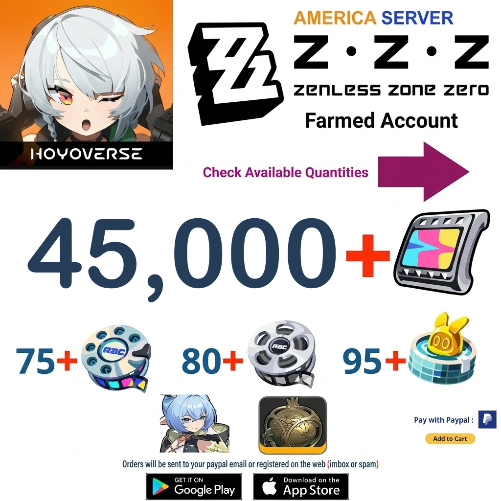 (America Server) Encrypted Master Tape + Polychrome - Zenless Zone Zero Farmed Account v1