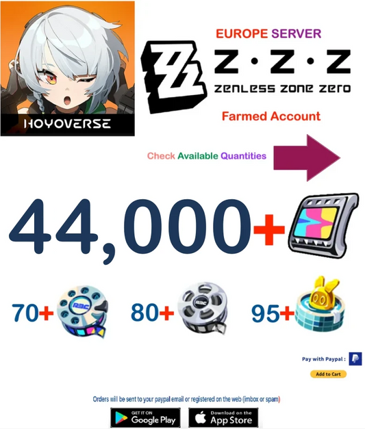 (Europe Server)  Encrypted Master Tape + Exchange Polychrome + Master Tape  - Zenless Zone Zero Starter Account