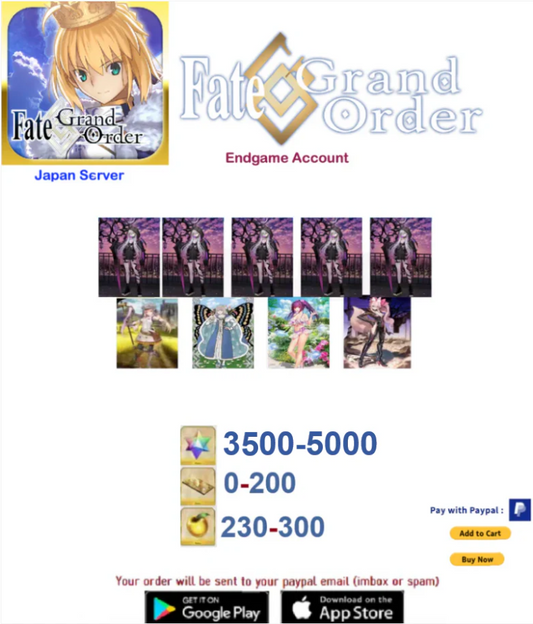 ⭐[JP Server] Lilith (berserker) + SQ Fate Grand Order FGO  Endgame  v13