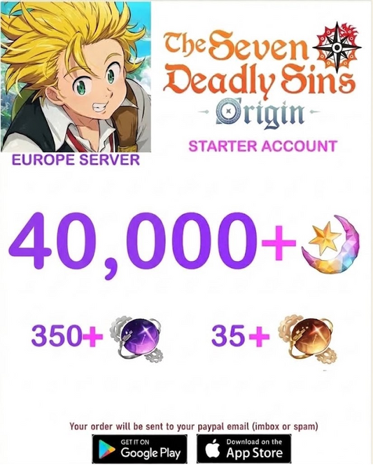 ⭐ EUROPE SERVER⭐  ??+ Star Fragments 7ds Origins Starter Account