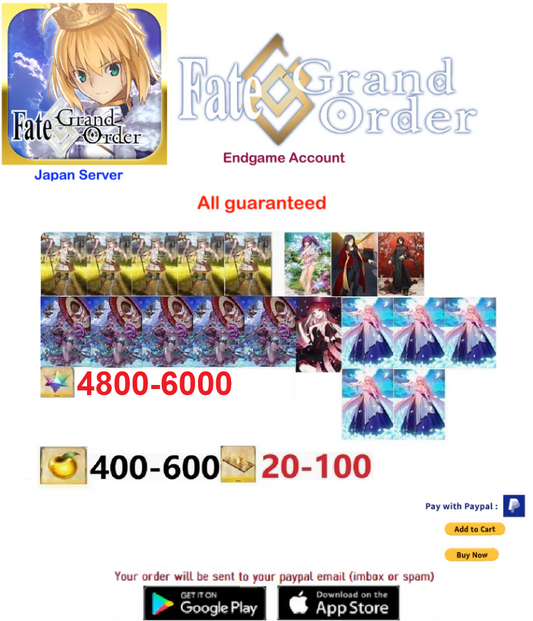 ⭐[JP Server] custom x3 NP5  + 3k SQ  Fate Grand Order FGO  Endgame  v20