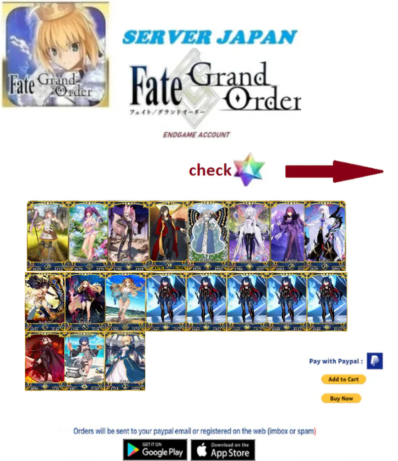 ⭐[JP Server] Space Ishtar NP5 ,Ishtar ,Ereshkigal 1500-5500 + SQ Fate Grand Order FGO Quartz Endgame Reroll Starter