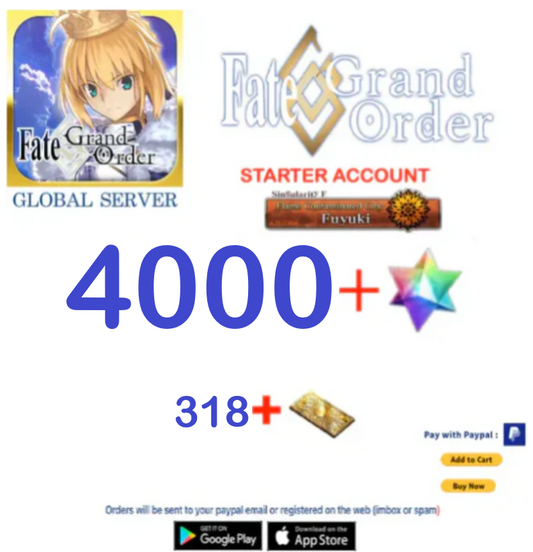 [GLOBAL SERVER]   4000 sq Fate Grand Order Starter Account